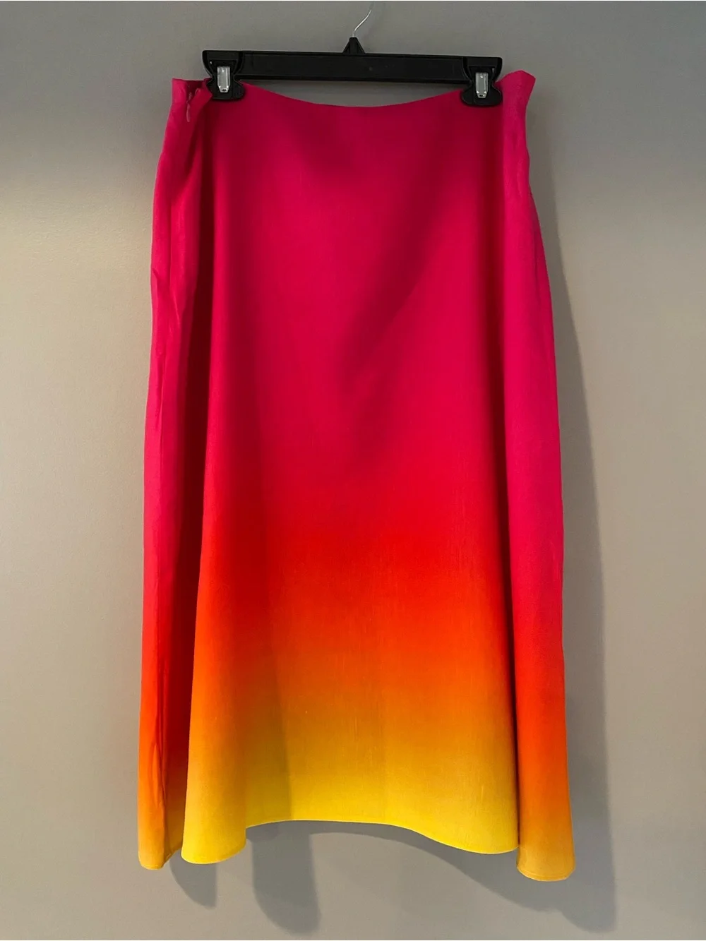 Ralph Lauren Ombré Midi Skirt — Pink to Yellow